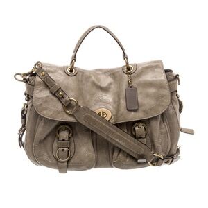 Vintage Coach Women's Gray Leather Satchel